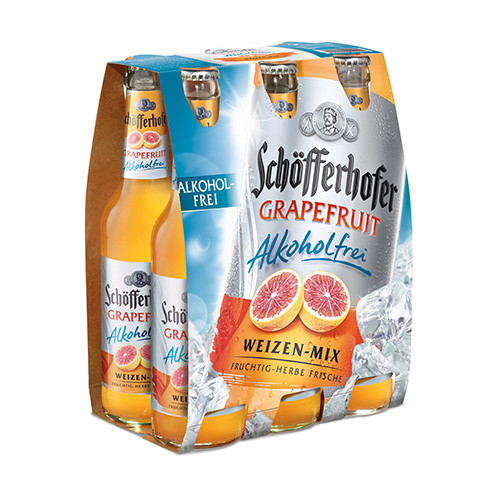 Schöfferhofer Grapefruit Alkoholfrei WeizenMix (4 x 6 x 0,33l) Viel